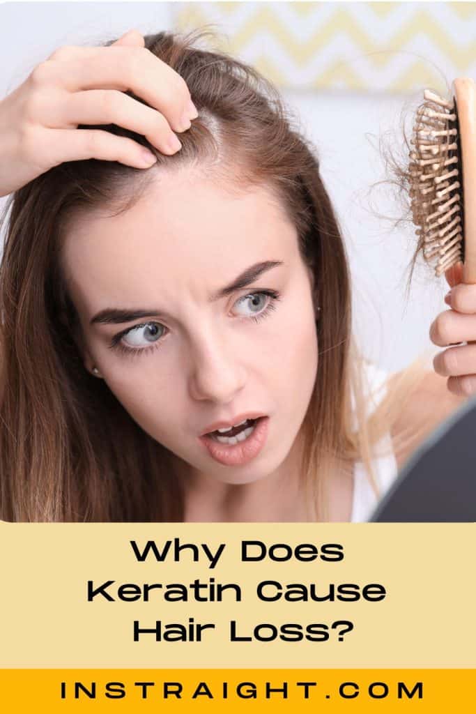 lady shocked with hair loss